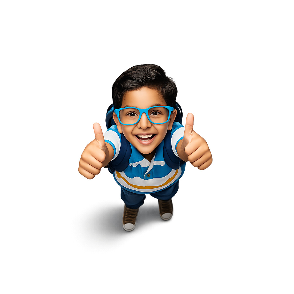 Happy Scooby Kids student giving thumbs up